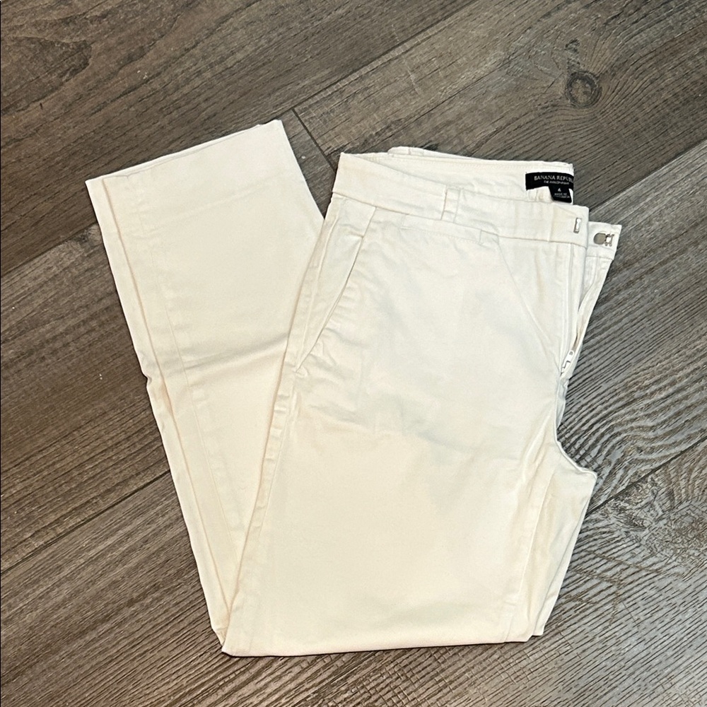 Banana Republic white Chinos